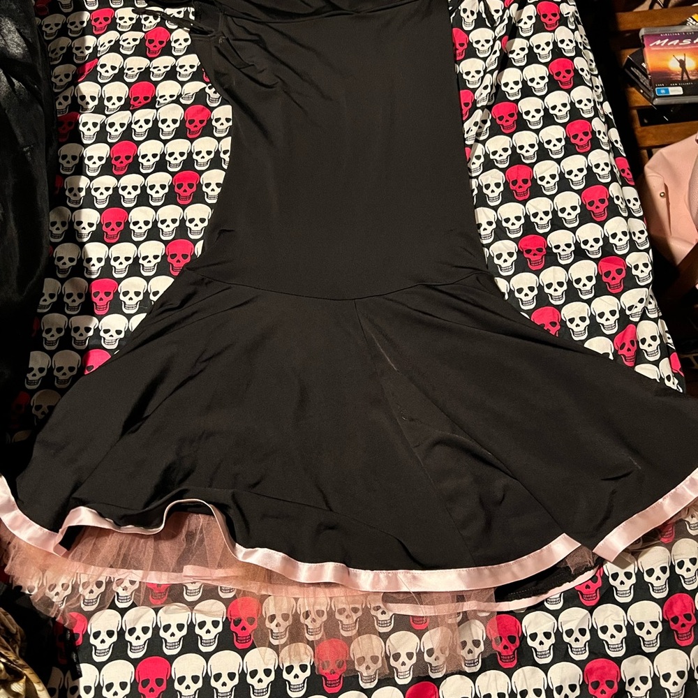 Off the shoulder Cocktail Party Dress with Tutu under for flair out effect
